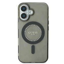 Guess IML Rhinestones MagSafe iPhone 16 Plus Case - Black