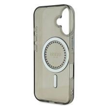 Guess IML Rhinestones MagSafe iPhone 16 Plus dėklas – juodas