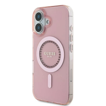 Guess IML Rhinestones MagSafe iPhone 16 Plus Case - Pink