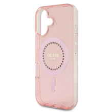 Guess IML Rhinestones MagSafe iPhone 16 Plus Case - Pink