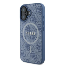 Guess 4G Ring Classic Logo MagSafe dėklas iPhone 16 - mėlynas