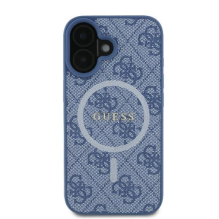 Guess 4G Ring Classic Logo MagSafe case for iPhone 16 - blue