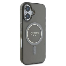 Guess IML Glitter Circle MagSafe case for iPhone 16 - black