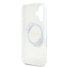 Guess IML Flowers Wreath MagSafe iPhone 16 Case - Clear