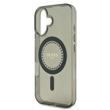 Guess IML Rhinestones MagSafe iPhone 16 dėklas – juodas