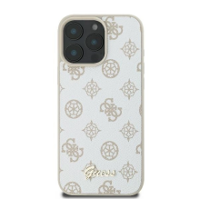 Guess Peony Script Logo MagSafe iPhone 16 Pro Max Case - White