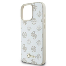 Guess Peony Script Logo MagSafe iPhone 16 Pro Max Case - White