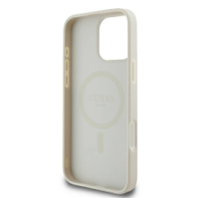 Guess Peony Script Logo MagSafe iPhone 16 Pro Max Case - White