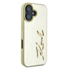 Karl Lagerfeld Metal Signature iPhone 16 Case - Gold