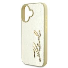 Karl Lagerfeld Metal Signature iPhone 16 Case - Gold