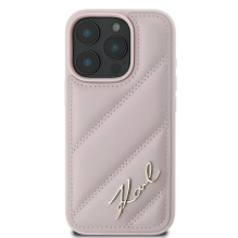 Karl Lagerfeld Quilted Signature iPhone 16 Pro Max Case - Pink