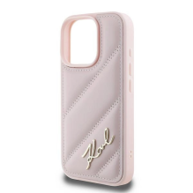 Karl Lagerfeld Quilted Signature iPhone 16 Pro Max Case - Pink