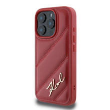 Karl Lagerfeld Quilted Signature iPhone 16 Pro Max Case - Red