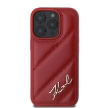 Karl Lagerfeld Quilted Signature iPhone 16 Pro Max Case - Red