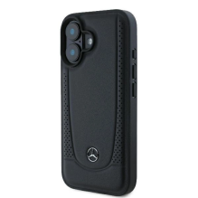 Mercedes Leather Urban iPhone 16 Plus Case - Black