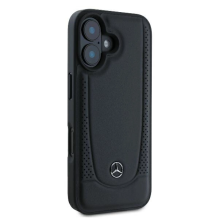 Mercedes Leather Urban iPhone 16 Plus Case - Black