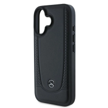 Mercedes Leather Urban iPhone 16 Plus Case - Black