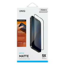 Uniq Optix Matte grūdintas stiklas su aplikatoriumi iPhone 16