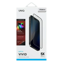 Uniq Optix Vivid grūdintas stiklas su aplikatoriumi, skirtas iPhone 16