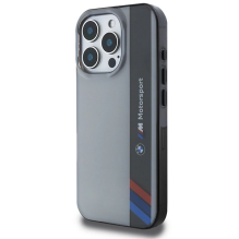 BMW Motosport IML Vertical Stripe iPhone 16 Pro Case - Gray