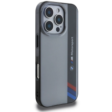 BMW Motosport IML Vertical Stripe iPhone 16 Pro Case - Gray