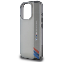 BMW Motosport IML Vertical Stripe iPhone 16 Pro Case - Gray