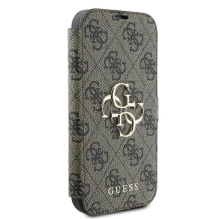 Guess 4G Metal Logo iPhone 16 Pro Case - Brown