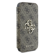 Guess 4G Metal Logo iPhone 16 Plus Case - Brown