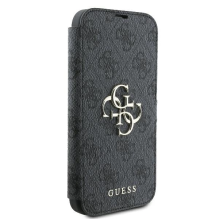 Guess 4G Metal Logo iPhone 16 Plus Case - Black