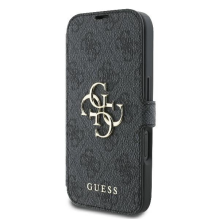 Guess 4G Metal Logo iPhone 16 Case - Black