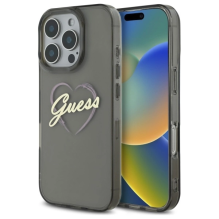 Guess IML Heart Case for iPhone 16 Pro - Black