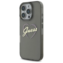 Guess IML Heart Case for iPhone 16 Pro - Black