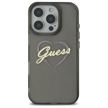 Guess IML Heart Case for iPhone 16 Pro - Black