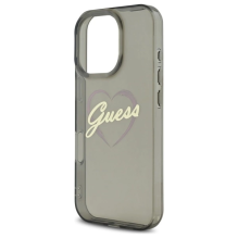 Guess IML Heart Case for iPhone 16 Pro - Black