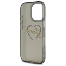 Guess IML Heart Case for iPhone 16 Pro - Black