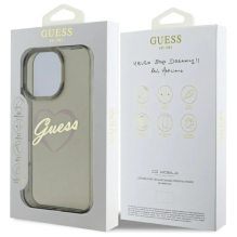 Guess IML širdies dėklas, skirtas iPhone 16 Pro – juodas