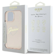 Guess IML širdies dėklas, skirtas iPhone 16 Pro – rožinis