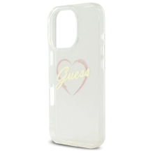 Guess IML Heart Case for iPhone 16 Pro - Transparent