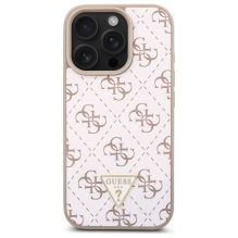 Guess naujas 4G trikampis dėklas, skirtas iPhone 16 Pro – baltas