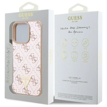 Guess naujas 4G trikampis dėklas, skirtas iPhone 16 Pro – baltas