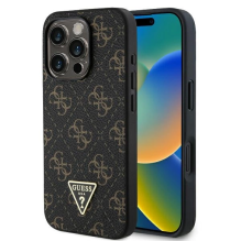 Guess naujas 4G trikampis dėklas, skirtas iPhone 16 Pro – juodas