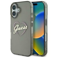 Guess IML Heart Case for iPhone 16 Plus - Black