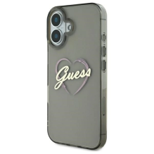 Guess IML Heart Case for iPhone 16 Plus - Black