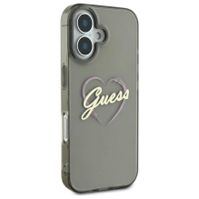 Guess IML Heart Case for iPhone 16 Plus - Black