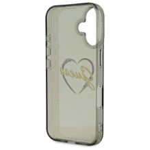 Guess IML Heart Case for iPhone 16 Plus - Black