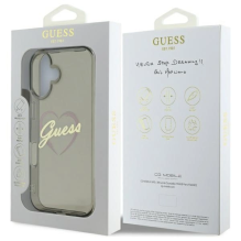 Guess IML širdies dėklas, skirtas iPhone 16 Plus – juodas