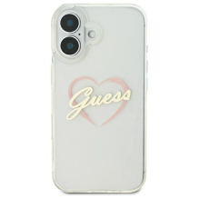 Guess IML Heart Case for iPhone 16 plus - Transparent