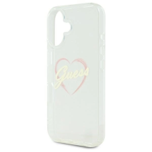 Guess IML Heart Case for iPhone 16 plus - Transparent