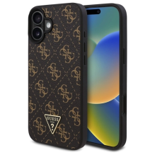 Guess naujas 4G trikampis dėklas, skirtas iPhone 16 Plus – juodas