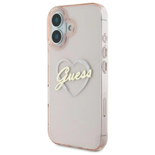 Guess IML Heart iPhone 16 dėklas – rožinis